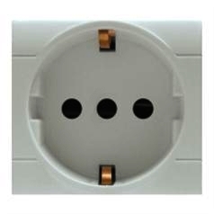 Lot De 2 Prises Schuko 2P+T 16 A Compatible Avec Bticino Living Noir (2